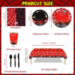 HASTHIP Kids Birthday Party Superhero Set for Tableware with 81 pcs Plates and Cups | Easy Cleanup Supplies