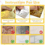 HASTHIP Star Wall Stickers for Home with Peel and Stick Acrylic Design | 4 Sheets for Kids Room Decor