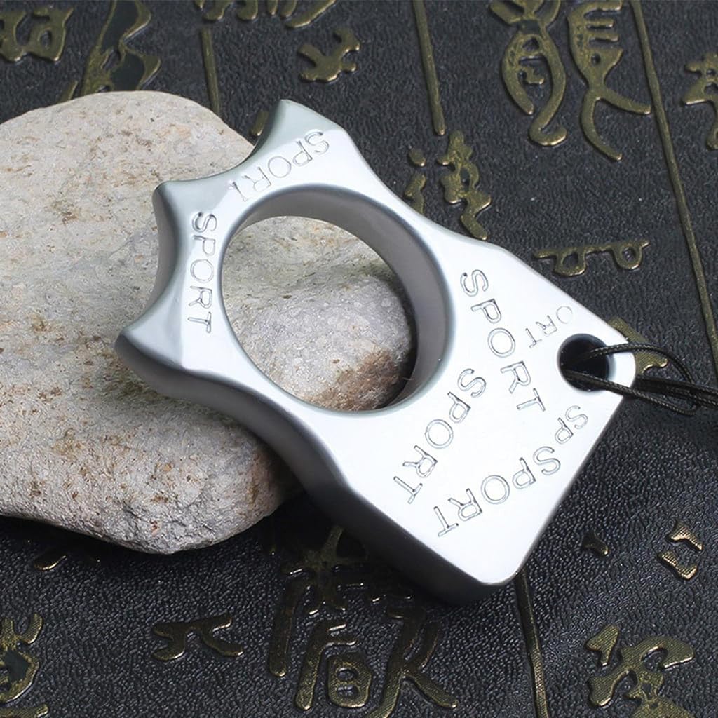 HASTHIP® Keychain with Lanyard Strap, Personalized Silver Zinc Alloy Key Rings, Compact 5.5x3.5CM Holder for Key Organization, Unique Gifts for Men & Loved Ones