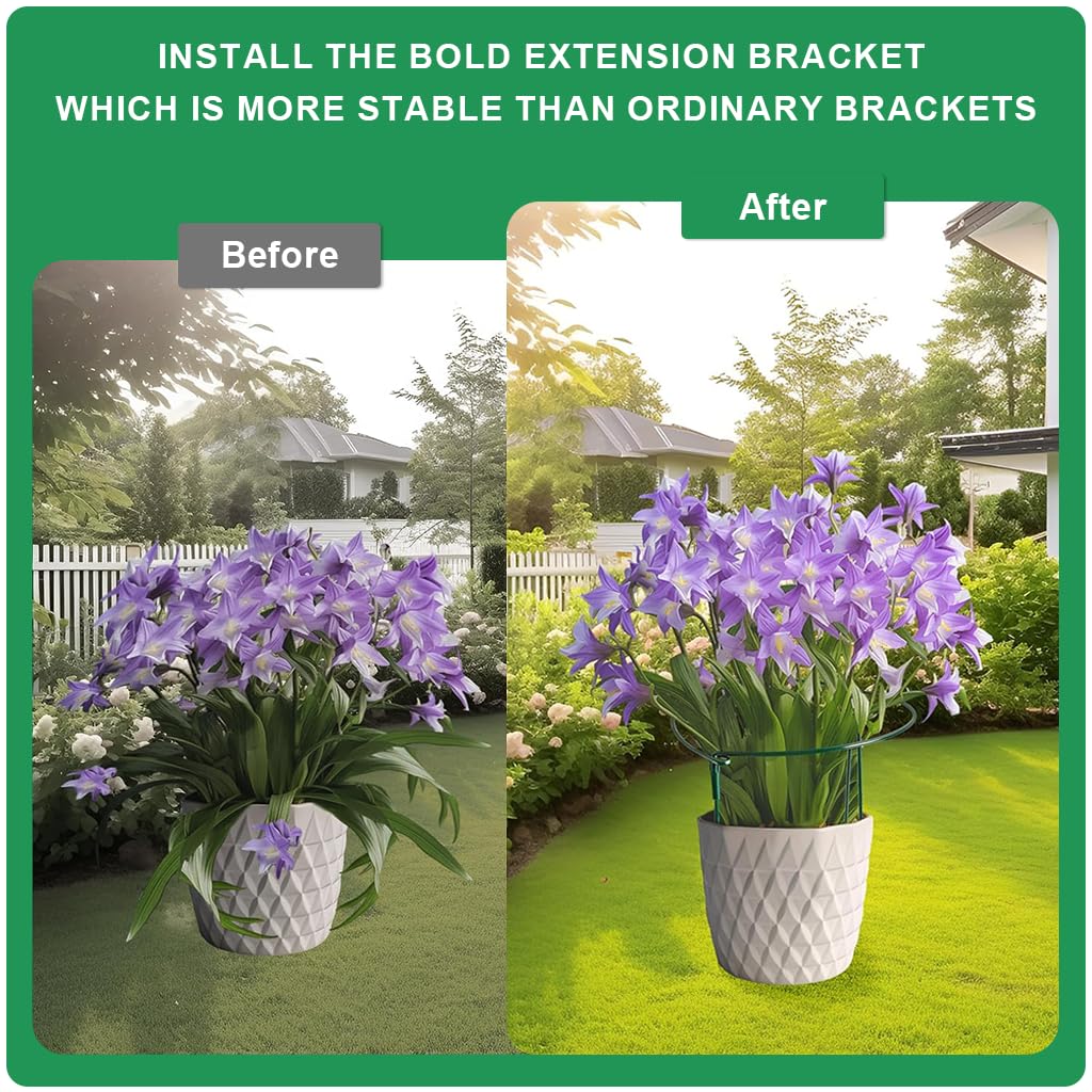 HASTHIP Plant Support Stakes for Planters with Half Open Top Frame | 20cm Dia x 35cm High