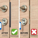 HASTHIP Stainless Steel Door Latch Guard for Outswing Door Security featuring 11 in L‑Shape Plate | Black Lock Shield