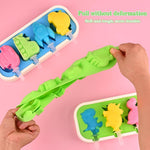 HASTHIP® 2 Pack Silicone Popsicle Molds with Lid, 4-Cavity Mini Popsicle Molds