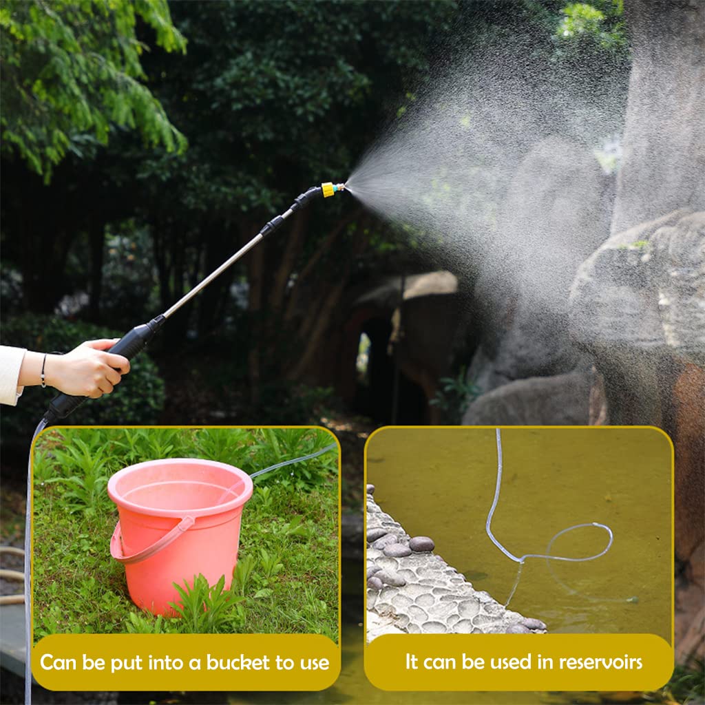 HASTHIP Electric Garden Sprayer for Agriculture with 12L Tank and Telescopic Wand | USB Rechargeable Pump with 4 Nozzles