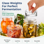 HASTHIP Fermentation Weight Glass for Wide Mouth Mason Jars, 2 Pack 7oz Pickling Weights