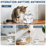 HASTHIP® Wireless Cat Water Fountain: Battery Operated Pet Fountain, A
