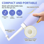 HASTHIP® Peri Bottle, 500ml Portable Travel Bidet with Bag, with 2 Interchangeable Spray Nozzles Travel Bidet with Storage Bag Cleansing Bidet Sprayer for Personal Hygiene Care, Postpartum Perineal