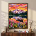 HASTHIP 5D Lake Landscape Diamond Art Kit with Full Round Drills, Canvas and DIY Tools