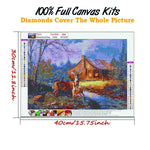HASTHIP Diamond Painting Kit for Home Decor featuring Exquisite Deer 12x16 in Canvas | DIY Gift