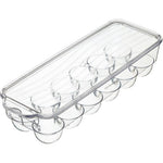 HASTHIP® KitchenCraft Egg Holder, Fridge-Safe Plastic Egg Storage with Lid-Transparent