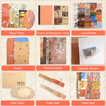 HASTHIP Scrapbook Stickers Supplies Kit for DIY Journals with 31 Sheets & 2 Washi Tapes | Vintage Aesthetic Album Set