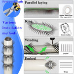 HASTHIP Outdoor Bird Deterrent Spikes 100CM with Double Row Stainless Steel Design | 2PCS