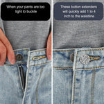 HASTHIP Jeans Waist Adjusting Buttons for Easy Fit with Silicone Strips | 6Pcs Metal Set