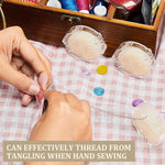 HASTHIP Thread Wax for Embroidery with Clear Case featuring 2×20g Natural Beeswax Discs