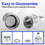 HASTHIP® Pressure Washer Nozzle Quick Connect 1/4'' Stainless Steel Pressure Washer Tip Shower Nozzle, High-Pressure Fan Nozzle for Garden, Car, and Outdoor Surfaces