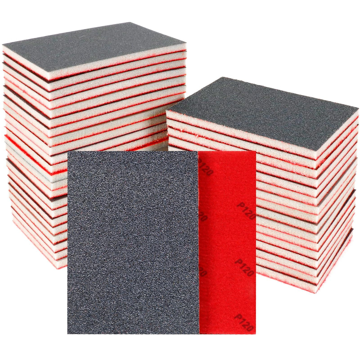 HASTHIP® Set de 20 Esponjas de Lijado,Grano 180-3000 Papel Lija Surtido,Bloques Lavables y Reutilizables para Madera Metal Paredes y Vidrio Lijado en Seco Húmedo para Pulido Acabado -