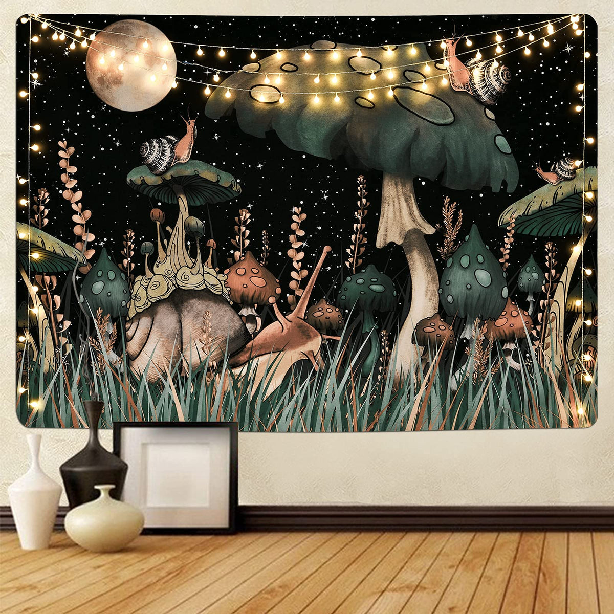HASTHIP Trippy Mushroom Tapestry for Room Wall Art 51.2 x 59.1 in featuring HD Printing | Polyester Fiber Hanging Decor