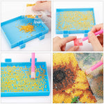 HASTHIP Diamond Painting Tools Kit for 5D DIY Crafts with 9 Pens and 28 Grid Box | Without Diamonds