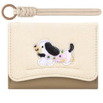 HASTHIP® Cartera Pequeña para Mujer con Lazo Coquette y Llavero, Monedero Aesthetic con Ventana ID y Porta Tarjetas de Cuero para Chicas