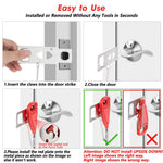 HASTHIP Portable Door Lock for Travel and Home with Heavy Duty Stainless Steel | 4PCS Set