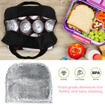 HASTHIP Lunch Bag for School and Picnic with Insulated Liner 21x12x18cm | Cartoon Fabric Design