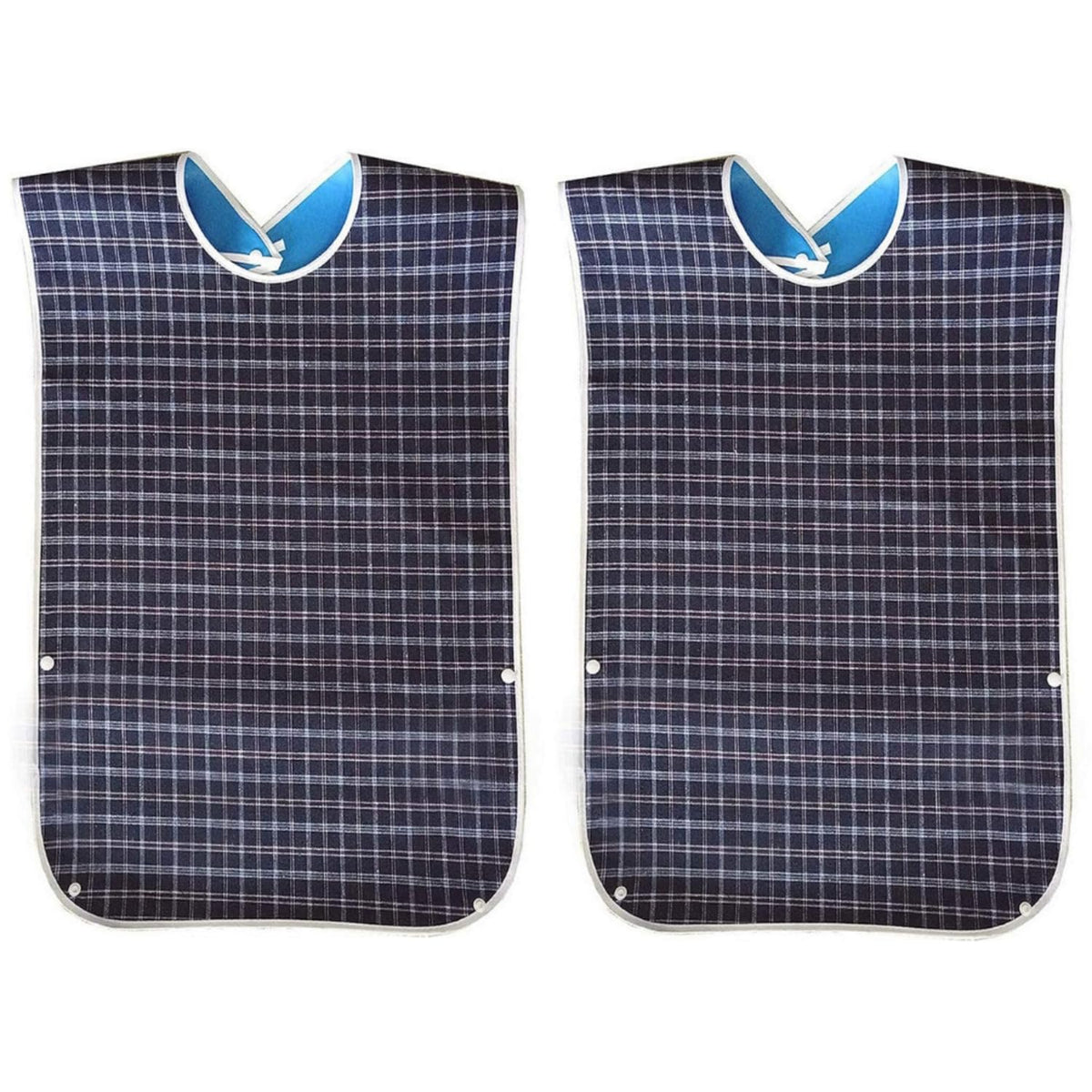 HASTHIP Adult Bibs for Elderly with Waterproof Reusable Design 78x44 cm Blue | Mealtime Protector