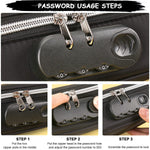 HASTHIP Canvas Pencil Case for School with 4 Layer Compartments and Combination Lock | Black 2PCS