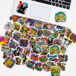 HASTHIP Laptop Stickers for Scrapbook and Journal with 50 Waterproof PVC Sheets | Reusable Adhesive Decor
