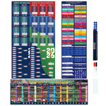 HASTHIP® 2026 World Cup Schedule Poster FIFA World Cup Wall Chart with Marker, Tournament Schedule & Knockout Bracket Tracker Poster for 48 Teams, Interactive Match Results Planner