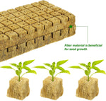HASTHIP Seed Starter Rockwool Cubes for Hydroponics and Seedlings 100 pcs 0.98 in Cuttable Pads