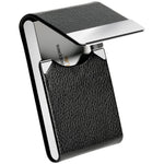 HASTHIP® Tarjetero de Piel para Hombre y Mujer,Tarjetero de Metal con Bloqueo RFID,Cierre Magnético Funda Compacta para Tarjetas Visita Crédito e Identificación - Negro (20 Tarjetas