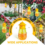 HASTHIP Fruit Fly Trap for Outdoor Use with 4 Entry Design | 2 Pcs Reusable Wasp Catcher