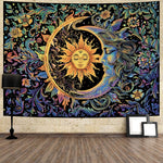 HASTHIP® Tapiz psicodélico de sol y luna