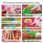 5D Diamond Painting Kit, Diamond Painting Kit for Adults, Witches in Halloween, Suitable for Beginners to Complete Wall Decoration, Decompression Crafts. Canvas