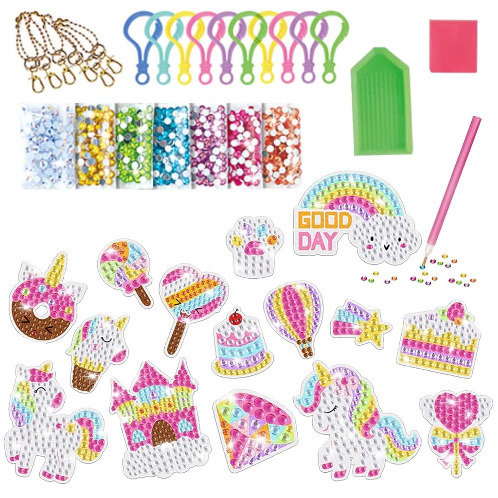 HASTHIP® Big Gem Unicorn Diamond Painting Kit - 5D Diamond Art for Kids
