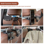 HASTHIP Car Seat Headrest Hooks for Organizing Bags and Coats Pack of 4 Black Hangers