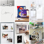 HASTHIP® Magnetic Clips, 10 Pcs Strong Refrigerator Magnetic Hook Clips with Anti-scratch Sticky Pads Included, Fridge Freezer Magnets Office Whiteboard Paper Photo Magnets for Office School Home