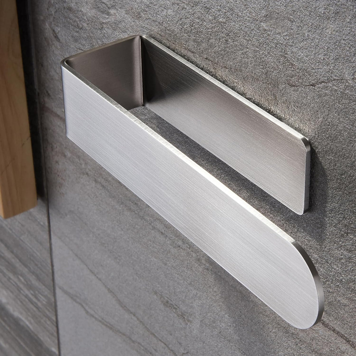 HASTHIP® Wall Towel Holder 9'', 304 Stainless Steel Utility Holder Towel, Self Adhesive Wall Towel Holder for Bathroom & Kitchen, Durable Rustproof Utility Rack for Hand Towels, Towels & Dishcloths