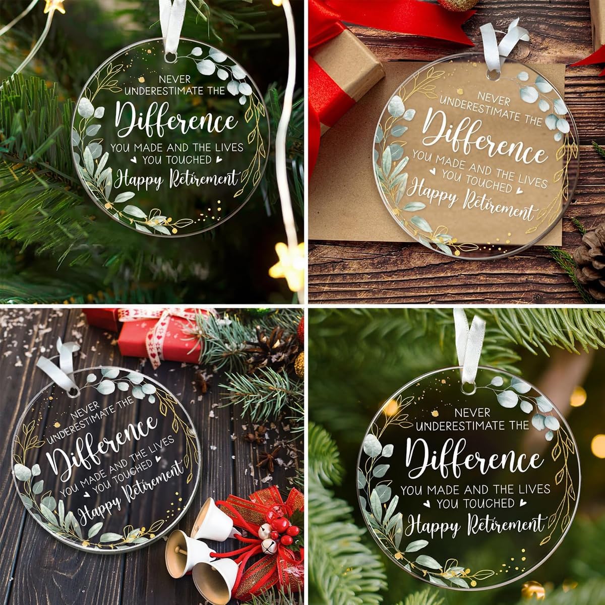 HASTHIP Retirement Gifts for Men and Women featuring 3.54 in Acrylic Ornament with Gift Box | Wall Hanging Keepsake for Coworker or Teacher