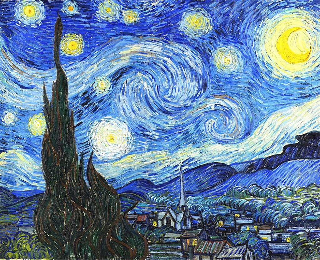 HASTHIP® DIY Art Paint Kit Paint By Number Starry Night Art Painting Kit Pre-framed DIY Canvas Oil Painting Set Beginners Home Gift Children's Day Gift,15.7x19.6 inches