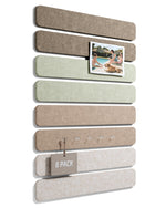 HASTHIP® Felt Board Strips 8-Pack 13"x2" with 50 Push Pins, Adhesive Bulletin Board Alternative for Wall, Office, Home, Classroom, Easy Mounting and Modern Design