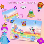 HASTHIP® 3D Sparkling Foil Art Kit for Kids Ages 6-12,DIY Peel and Stick Arts & Crafts Set,Creative Foil Painting Gift for Girls Beginner Craft Activity Birthday or Holiday