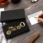 Motorcycle Bottle Opener, Beer Bottle Opener Gift for Man, Cool Retro Motorcycle Opener Gift for Fathers Day Valentine's Day Birthday, Gadgets Presents Son Husband Grandpa Boyfriend Christmas