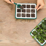 HASTHIP Seed Starter Tray for Germination with 12 Silicone Pots and Clear Vent Lid | Includes Drip Tray and Tools