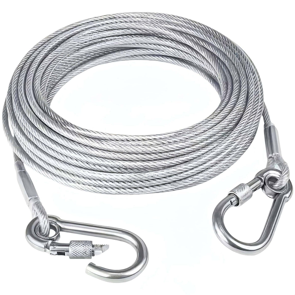HASTHIP® 32FT Retractable Clothesline, Heavy Duty Portable Clothes Line with Metal Carabiner & Nylon Coated Steel Rope, Adjustable Outdoor Laundry Line for Travel, Camping, RV, Backyard – Silver