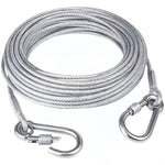 HASTHIP® 32FT Retractable Clothesline, Heavy Duty Portable Clothes Line with Metal Carabiner & Nylon Coated Steel Rope, Adjustable Outdoor Laundry Line for Travel, Camping, RV, Backyard – Silver