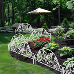 HASTHIP Garden Fence Border for Pathway and Lawn with Butterfly Cut Out Panels 47x30 cm PVC | Decorative 4Pcs Set