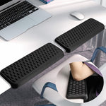 HASTHIP® Reposamuñecas Ergonómico y Almohadillas de Codo en Espuma Viscoelástica,Juego de 2 con Base Antideslizante,Soporte para Teclado y Ratón Descansa Brazos para Oficina Hogar -