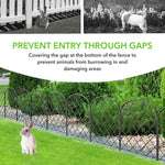 HASTHIP® Metal Garden Fence Outdoor - Versatile Decorative Fence for Garden - Garden Plant Partition Fence - Outdoor Garden & Patio Decoration Items - Garden Fence for Flower, Lawn, Pathway (5 Pcs )