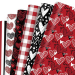 HASTHIP Gift Wrapping Paper for Valentine’s Day and Parties featuring 12 Sheets 26.7x16.7 in | Heart and Love Designs for Craft & Gift Packing