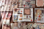 HASTHIP Vintage Scrapbook Stickers Pack for Journaling and Crafts with 346 pcs | Beige Aesthetic DIY Kit